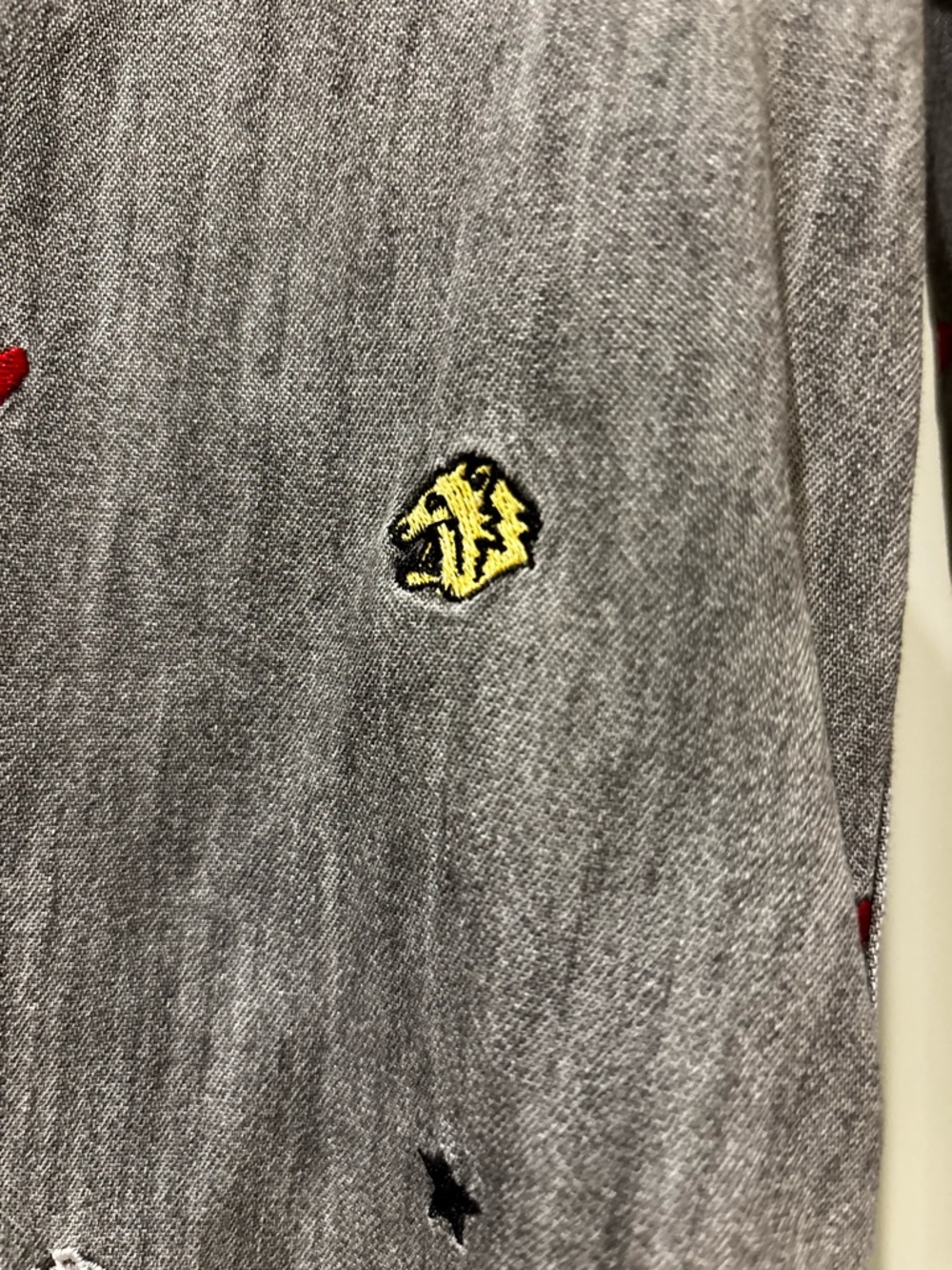 Scotch & Soda Grey Embroidered Shirt, size S - Picture 4 of 15